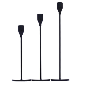 Candelero Cónico de Hierro Fundido Negro Sólido, Hecho a Mano, Duradero, Natural y Único, Bharat Brass Copper Industries, Decoración para el Hogar - Product Image 1