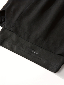 Pantalones Cortos Cargo de Malla Atlética de Secado Rápido Negros para Hombre, Cintura Media con Cordón, Ropa Deportiva Casual Ligera para Correr y Entrenar - Product Image 5