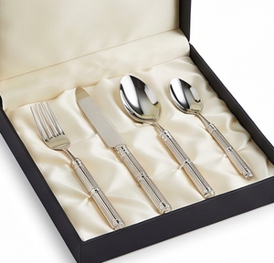Ensemble de couverts en argent de qualité supérieure, élégants ustensiles de table en acier inoxydable pour la cuisine, la salle à manger, vaisselle de luxe, articles essentiels élégants pour la maison - Product Image 4