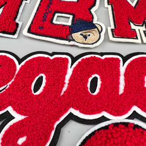Wholesale Custom Chenille Embroidered Letter <b>Patches</b> Nonwoven Felt Iron-<b>On</b> <b>Sew</b>-<b>On</b> Varsity <b>Patch</b> for Garments - Product Image 6
