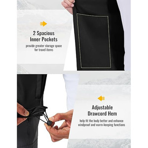 Chaleco de Golf para Hombre con Dobladillo Ajustable, Cinturón con Cordón, Softshell, Calentador Corporal, Ajuste Flexible, Rendimiento Atlético, Prenda Deportiva Exterior - Product Image 4