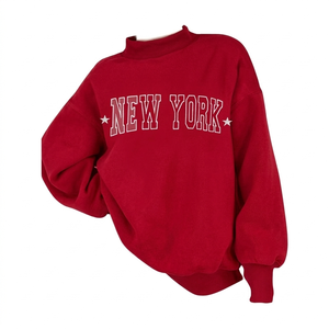 Fabricación al por Mayor de Camisetas de Cuello Alto para Mujer, 100% Algodón, Material Suave, Corte Holgado y Cómodo, Nuevo Estilo, Logotipo Personalizado, MOQ Bajo - Product Image 1