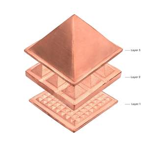 Pirámide de Cobre Vastu de 3 Capas, Remedio Vastu de Cobre Puro, Pirámide de 3 Pulgadas para Energía Positiva, Salud y Riqueza, Remedios Vastu Dosh - Product Image 3