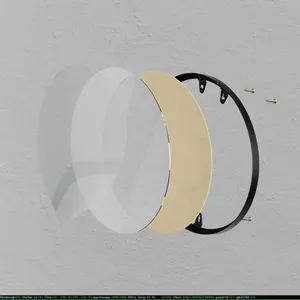 Miroir mural en métal fait main, miroir rond de luxe, décoration intérieure moderne pour chambre à coucher, salon, couloir, entrée, doré - Product Image 3