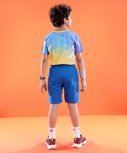 Shorts en molleton de coton personnalisés pour enfants, vêtements de loisirs d'extérieur, coupe décontractée pour garçons. - Product Image 3