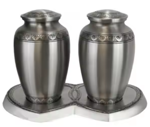 Purple Jar Urn with Silver Floral Band Classical Pet <b>Memorial</b> Keepsake <b>Vase</b> Durable Cremation Container - Product Image 5