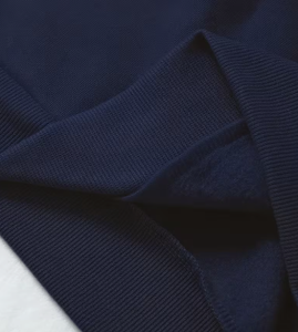 Hardihood International Women's Navy Blue Cotton Blend Knitted Crew Neck <b>Oversized</b> <b>Vintage</b> <b>Sweatshirt</b> Leaf Embroidery Long - Product Image 3