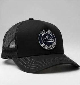 Casquette Trucker Snapback Noire à 6 Panneaux Brodés, Style Camouflage d'Inspiration Extérieure, Design Élégant, Réglable, Unisexe Adulte - Product Image 5