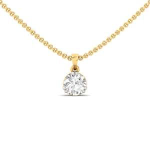 Colgante Solitario de Diamante Cultivado en Laboratorio CVD, Gracia Eterna, Chapado en Oro de 10K, Joyería Clásica Elegante, Regalo para Mujer, Ocasión Especial - Product Image 5