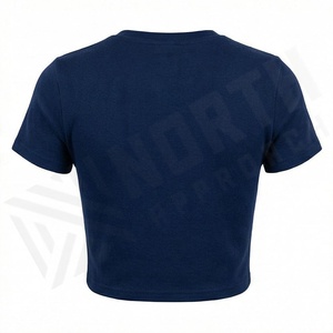 เสื้อยืดคอตตอนแบบครอปท็อปสำหรับผู้หญิง ลายมัดย้อม สไตล์บูติก แฟชั่นทันสมัย เหมาะสำหรับออกกำลังกายและเล่นกีฬา - Product Image 2