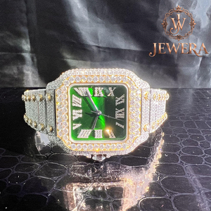 Hot Sale Iced Hip Hop Moissanite Diamond Watch Luxury High Quality Glass Men's Fashion Wristwatch Streetwear Concert Performance - Product Image 1