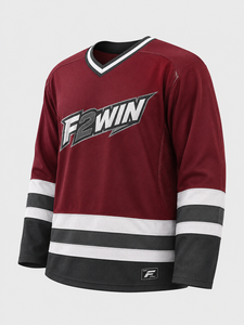 เสื้อฮอกกี้น้ำแข็งสีดำทองสำหรับผู้ชาย F2WIN คอวี แขนยาว ระบายเหงื่อได้ดี ทรงปกติ ระบายอากาศได้ดี พิมพ์ลายตามสั่ง - Product Image 4