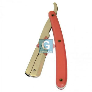 Rasoir de barbier et de salon de coiffure en acier inoxydable avec manche en plastique coloré, best-seller - Product Image 1