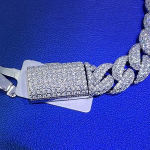 Pulsera de Cadena Cubana con Diamantes de Moissanita de la Mejor Calidad, Estilo Hip Hop, Joyería de Lujo, Regalo para Hombres y Mujeres en Venta - Product Image 5