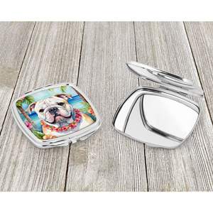 Bulldog anglais Luau miroir de maquillage de voyage compact pour les femmes miroir décoratif de poche pliable cadeau - Product Image 3