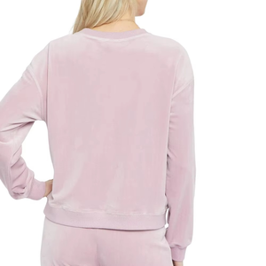 ชุดจ็อกเกอร์ผู้หญิงขายส่ง ชุดลำลองกำมะหยี่สีชมพูสุดฮิต กางเกงขายาวทรงกว้างและเสื้อท่อนบน ชุดวอร์ม ชุดออกกำลังกาย ชุดจ็อกเกอร์ผู้หญิง - Product Image 5