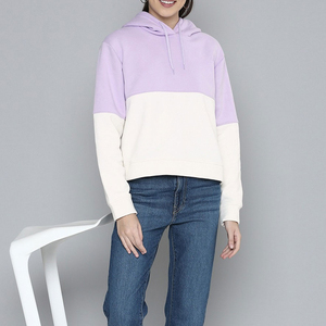 เสื้อฮู้ดครอปท็อปสีพื้นสำหรับผู้หญิง แฟชั่นลำลอง ปักโลโก้ได้ตามต้องการ เสื้อฮู้ดแขนยาวครอปสำหรับผู้หญิง - Product Image 3