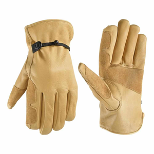 Top Quality Reinforced Cowhide Grain Leather <b>Driver</b> <b>Gloves</b> Personal Protective Heavy Duty Abrasion Resistant Durability <b>Gloves</b> - Product Image 1