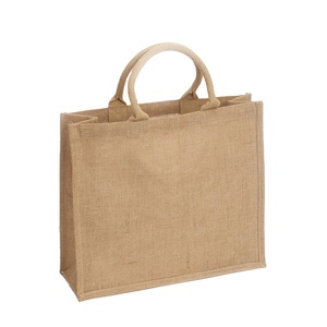 Bolsas de compras de yute ecológicas personalizadas de alta calidad, bolsa de tela multifuncional portátil para viajes, promoción de playa - Product Image 1