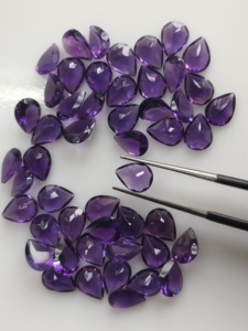 Ametista Africana Natural, Corte Pera de 8x6MM, Color Morado, Gema Suelta de la Mejor Calidad para Joyería - Product Image 3