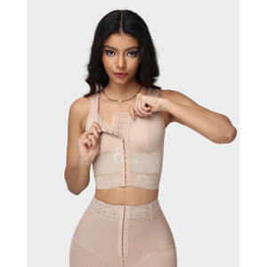 Sujetador de compresión posquirúrgico para mujer, top moldeador con realce de senos, cierre frontal, soporte de espalda y faja. - Product Image 3
