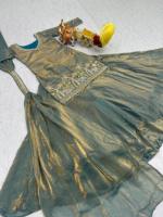 Ensemble Lehenga Choli brodé traditionnel pour femme, tenue ethnique longue, idéal pour mariage et festivals, en coton extensible et coupe ample