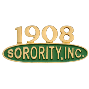 Pin de Solapa de la Hermandad AKA Sorority Inc. Verde y Dorado 1908, Broche Esmaltado, Insignia para Sombrero o Bolso de Hermandad Griega, Accesorio de Moda - Product Image 1