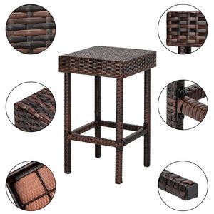 Set di 4 Sgabelli Alti da Bar in Legno Marrone Sfumato - Product Image 2