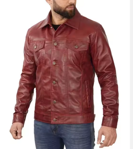 เสื้อแจ็คเก็ตหนังคอตั้งสำหรับผู้ชาย - ระบายอากาศได้ดี แห้งเร็ว เสื้อผ้าสตรีทแวร์ฤดูหนาวที่ยั่งยืน - Product Image 4