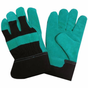 Gants de travail robustes en cuir de vachette pleine fleur avec doublure en coton, manchette de sécurité, résistance à la chaleur, certifiés CE - Usage industriel, souples - Product Image 3