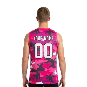 <b>Camo</b> Print Basketball Team Set Sleeveless V-Neck Moisture-Wicking Breathable Jersey Elastic Waist Fitted <b>Shorts</b> for <b>Men</b> Player - Product Image 4
