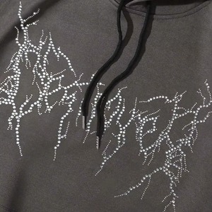 2026 Custom Logo <b>Rhinestone</b> Hoodie with Sparkling Stonework Heavy Cotton <b>Rhinestone</b> <b>Hoodies</b> Breathable Winter Casual Wear Hoodie - Product Image 4