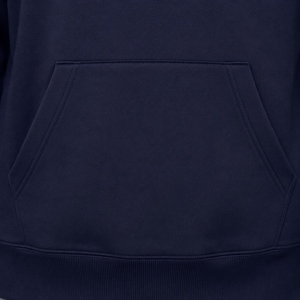 2026 Men's Navy Blue Solid <b>Long</b> <b>Hoodies</b> Regular Fit Eco-Friendly Breathable Fleece Knitted 95% Cotton Casual Pullover Autumn - Product Image 6