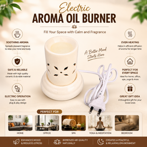 Mini Ceramic <b>Electric</b> <b>Oil</b> <b>Diffuser</b> Burner | Handcrafted Aromatherapy Warmer for Home Fragrance Wellness Spa Decor Premium Gift - Product Image 5