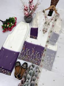 Trajes Salwar Kameez de Diseño Tradicional y Moderno para Mujer, Conjuntos de 3 Piezas para Bodas, Festivales y Fiestas, Tela Chinon Pura de Alta Calidad, FATEMA FASHION - Product Image 5