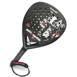 Raqueta de Pádel Negra de Fibra de Carbono 2025 con Empuñadura de PU en Forma de Gota, 360g - Product Image 6