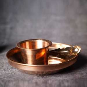 Suministro Directo de Fábrica, Pancha Patra de Cobre Más Vendida, Clásica, Metálica, Ecológica, Decoración para el Hogar Diwali, Artículos para Rituales Puja, Indios - Product Image 2