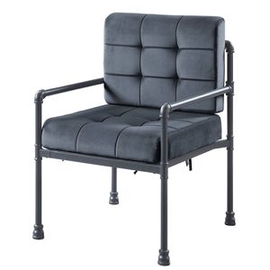 Poltrona con Schienale Imbottito Grigio Sabbia per Soggiorno, Elegante Arredamento Grigio - Product Image 2