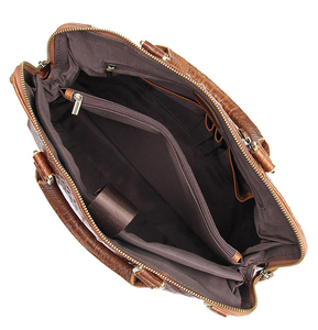 Bolso clásico de mujer con asa superior, patrón de piel de cocodrilo, cierre de cremallera, dos asas, gran capacidad, para uso diario. - Product Image 4
