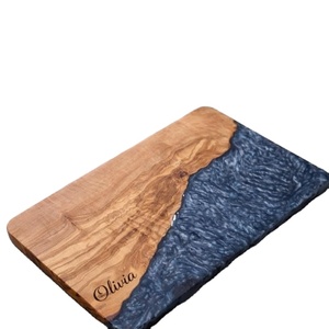 เขียงไม้เนื้อแข็งเคลือบอีพ็อกซี่สำหรับอุปกรณ์ครัว เขียงไม้เรซิ่นสวยหรูสำหรับเสิร์ฟ - Product Image 4