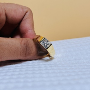 Anillo de Diamantes Solitario con Corte Princesa en Oro Rosa de 14K para Hombre, Certificado IGI, Diamante Cultivado en Laboratorio F VVS2, Estilo Clásico para Compromiso y Boda - Product Image 1