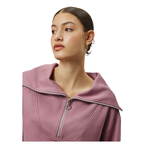 เสื้อสเวตเชิ้ตโอเวอร์ไซส์ทรงหลวมสำหรับผู้หญิง คอวี แขนยาว สีพื้น ผ้าฝ้ายถัก 100% ระบายอากาศได้ดี มีซับในด้านหน้า สไตล์ฤดูใบไม้ร่วง - Product Image 4