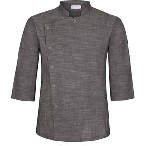 Veste de chef unisexe de haute qualité en coton, résistante au feu, respirante, coupe-vent, imperméable, antibactérienne, pour hôtel - Product Image 2