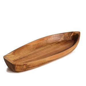 New Arrival Unique Wooden Tray Elegant Oval Shape Acacia Wood Serving Tray for Food and Home Decor Stylish Plate - Product Image 2