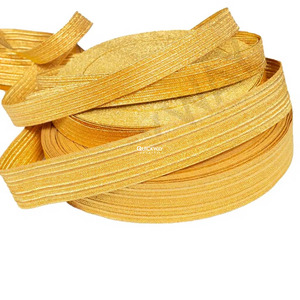Encaje Ceremonial, Trenzas y Flecos Hechos a Mano, Personalizados, Hilo de Alambre de Color Oro Sólido, Trenzas Uniformes - Product Image 3