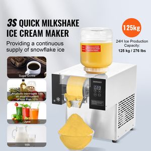 Macchina Professionale per Ghiaccio a Fiocchi in Acciaio Inox, 276 LBS/24H, Nuova Macchina Elettrica per Ghiaccio Tritato e Coni di Neve - Product Image 2