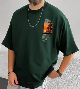 Nouvel Arrivage T-shirt Décontracté Homme 100% Coton Épais à Séchage Rapide, Écologique, avec Impression de Logo Audacieux Personnalisé sur le Devant - Product Image 1