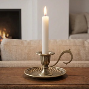 Handmade Bronze <b>Candle</b> Holders <b>Set</b> of 2 Twisted Design for Home Decoration - Product Image 2