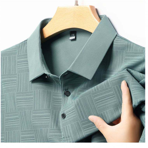 Men Woven Breathable Polyester for Shirt Letter Pattern Collared <b>Short</b> <b>Sleeve</b> <b>Button</b> <b>up</b> Casual Office Summer Top - Product Image 3