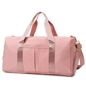 Bolsa de Lona de Nailon 600D Azul Claro, Capacidad de 30-40L, para Gimnasio, Viajes, Deportes, Fin de Semana, con Bolsillos con Cremallera y Correa para el Hombro - Product Image 3
